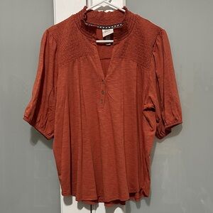 Knox Rose Women's Terracotta Blouse in EUC